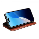 Qialino iPhone 16 Pro Max Fodral Äkta Läder Brun