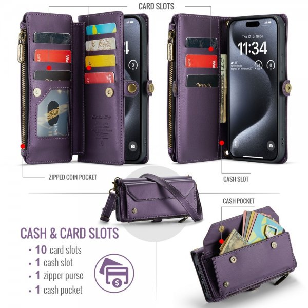 CaseMe iPhone 16 Pro Max Fodral C36 Series Lila