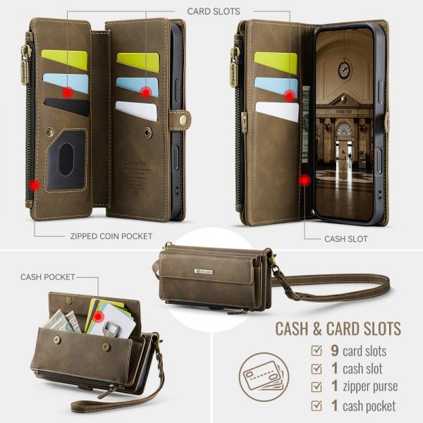 CaseMe iPhone 16 Pro Max Fodral C39 Series Brun