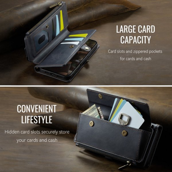 CaseMe iPhone 16 Pro Max Fodral C39 Series Svart