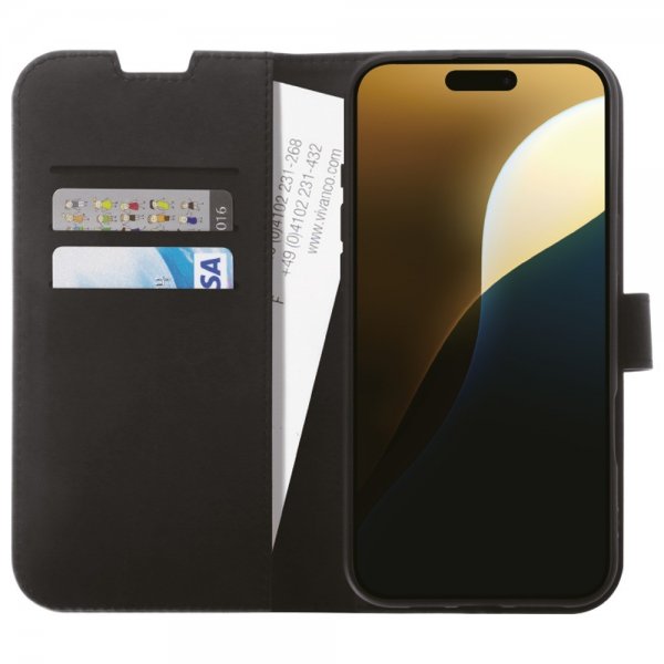Vivanco iPhone 16 Pro Max Fodral Classic Wallet Svart