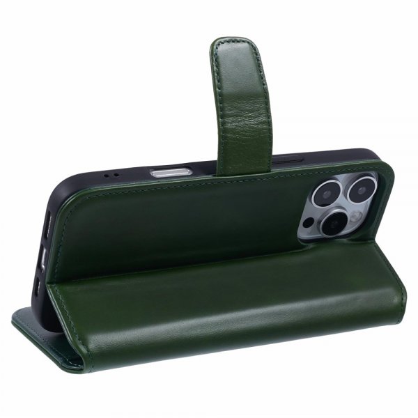 Nordic Covers iPhone 16 Pro Max Fodral Essential Leather Juniper Green