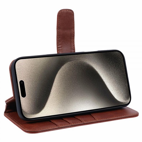 Nordic Covers iPhone 16 Pro Max Fodral Essential Leather Maple Brown