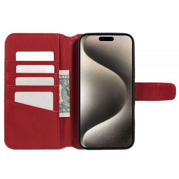 Nordic Covers iPhone 16 Pro Max Fodral Essential Leather Poppy Red