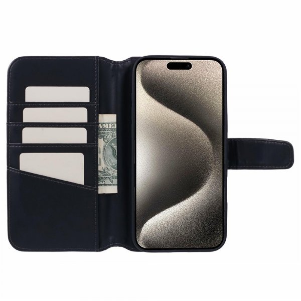 Nordic Covers iPhone 16 Pro Max Fodral Essential Leather Raven Black