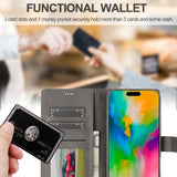 Lc.Imeeke iPhone 16 Pro Max Fodral med Kortfack Stativfunktion Grå
