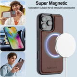 Lc.Imeeke iPhone 16 Pro Max Fodral med Löstagbart Skal L2 Series MagSafe Brun