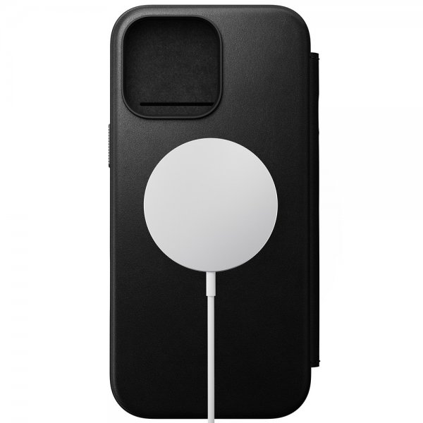 Nomad iPhone 16 Pro Max Fodral Modern Leather Folio Svart