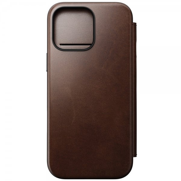Nomad iPhone 16 Pro Max Fodral Modern Leather Folio Horween Rustic Brown