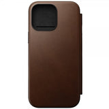 Nomad iPhone 16 Pro Max Fodral Modern Leather Folio Brun