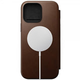 Nomad iPhone 16 Pro Max Fodral Modern Leather Folio Brun