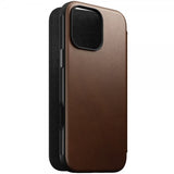 Nomad iPhone 16 Pro Max Fodral Modern Leather Folio Brun