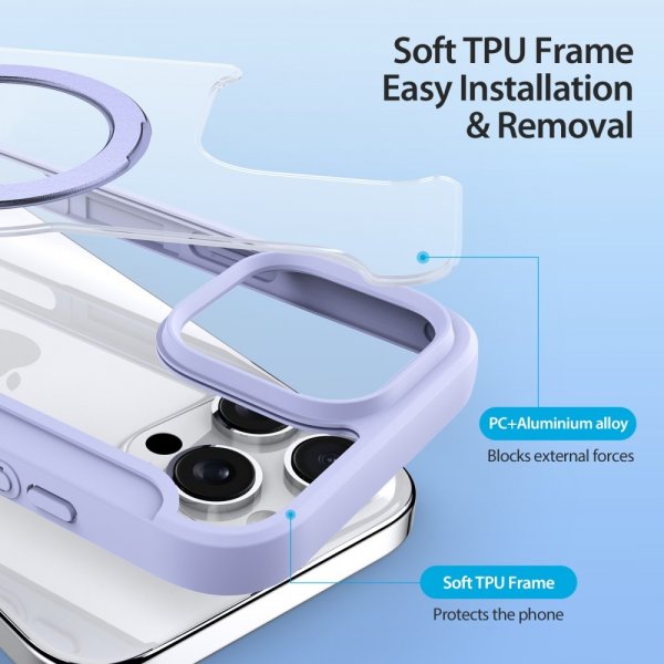 Dux Ducis iPhone 16 Pro Max Fodral Skin X Pro Series Kickstand MagSafe Lila