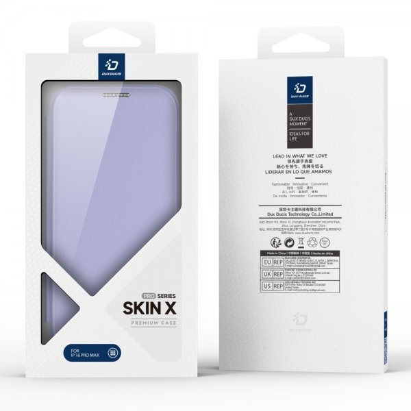 Dux Ducis iPhone 16 Pro Max Fodral Skin X Pro Series Kickstand MagSafe Lila