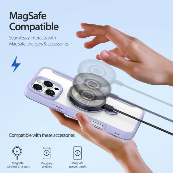 Dux Ducis iPhone 16 Pro Max Fodral Skin X Pro Series Kickstand MagSafe Lila