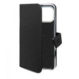 Celly iPhone 16 Pro Max Fodral Wally Wallet Case Svart