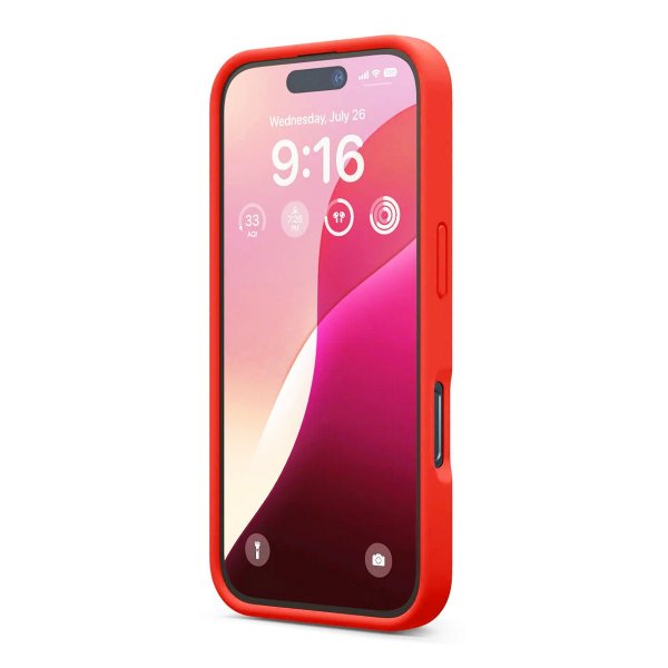 Rvelon iPhone 16 Pro Max Skal Silikon Röd