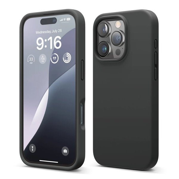 Rvelon iPhone 16 Pro Max Skal Silikon Svart