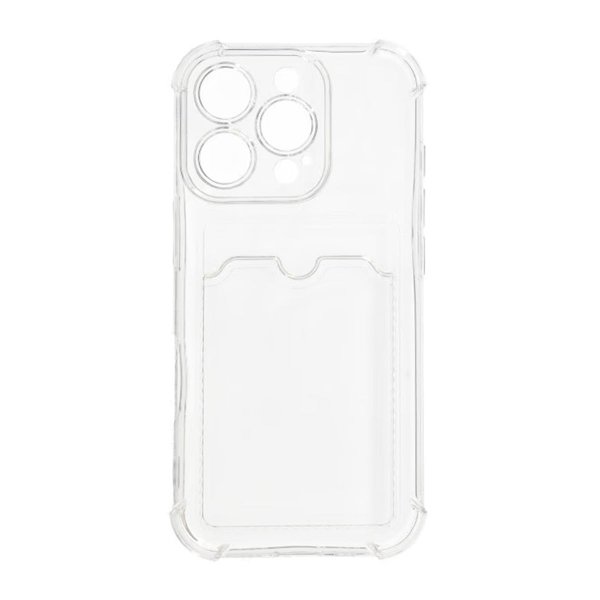 iPhone 16 Pro Max Skal Korthållare Stöttåligt Transparent