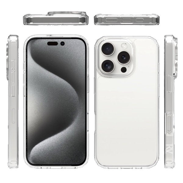Rvelon iPhone 16 Pro Max Skal Silikon Transparent