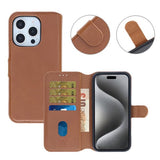 Rvelon iPhone 16 Pro Max Fodral Magnetiskt Avtagbart Skal Brun