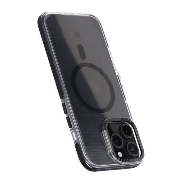 Rvelon iPhone 16 Pro Max Skal TPU MagSafe Svart/Transparent