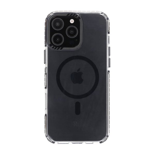 Rvelon iPhone 16 Pro Max Skal TPU MagSafe Svart/Transparent