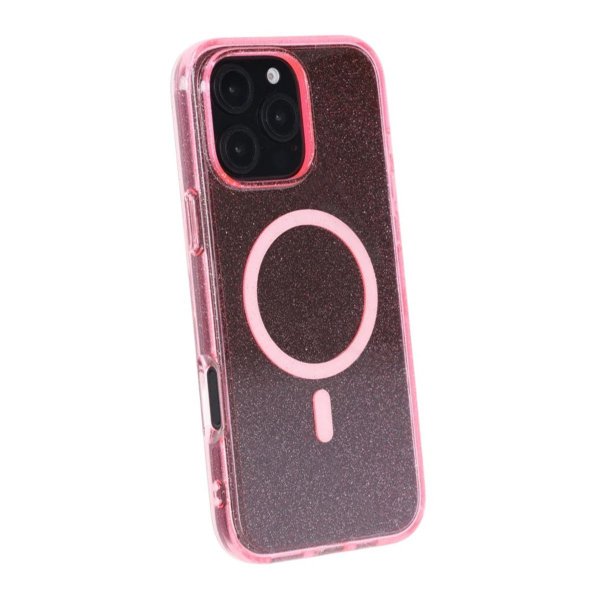 Rvelon iPhone 16 Pro Max Skal Glitter MagSafe Rosa