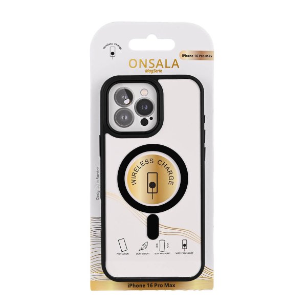 Onsala iPhone 16 Pro Max Skal Bumper MagSeries Transparent Svart