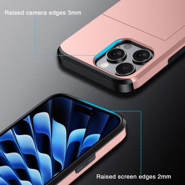 iPhone 16 Pro Max Skal Card Slide Svart