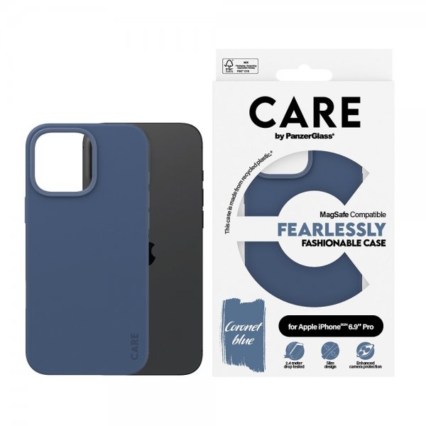 CARE by PanzerGlass iPhone 16 Pro Max Skal Fashionable MagSafe Blå