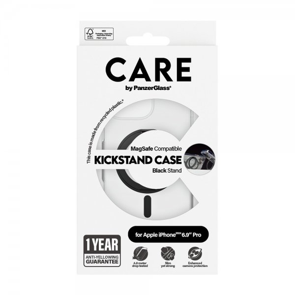 CARE by PanzerGlass iPhone 16 Pro Max Skal Kickstand MagSafe Svart