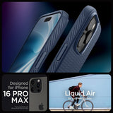 Spigen iPhone 16 Pro Max Skal Liquid Air Navy Blue