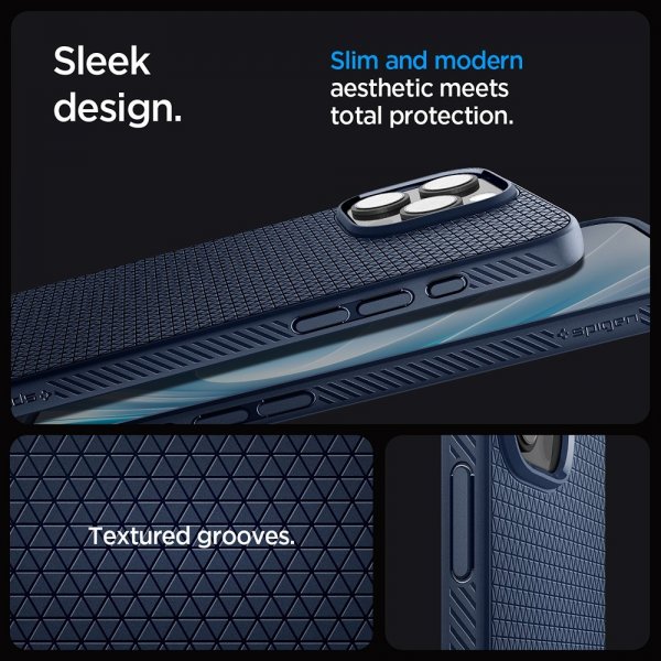 Spigen iPhone 16 Pro Max Skal Liquid Air Navy Blue
