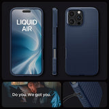 Spigen iPhone 16 Pro Max Skal Liquid Air Navy Blue