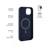 Fixed iPhone 16 Pro Max Skal MagLeather Blå