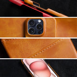 iPhone 16 Pro Max Skal med två Kortfack Mörkbrun