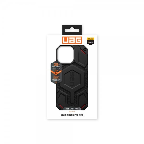 Urban Armor Gear (UAG) iPhone 16 Pro Max Skal Monarch Pro Kevlar MagSafe Svart
