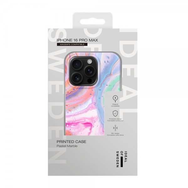 Ideal of Sweden iPhone 16 Pro Max Skal Printed Case MagSafe Pastel Marble