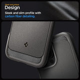 Spigen iPhone 16 Pro Max Skal Rugged Armor MagFit Grå