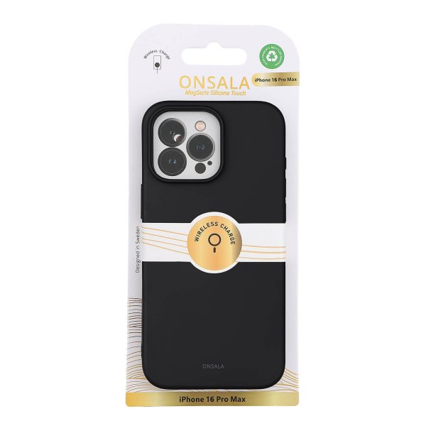Onsala iPhone 16 Pro Max Skal Silikonkänsla Svart