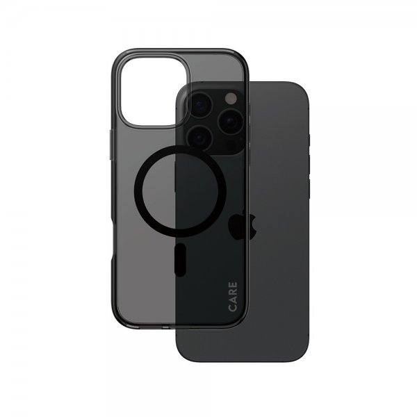 CARE by PanzerGlass iPhone 16 Pro Max Skal Smokey MagSafe Svart