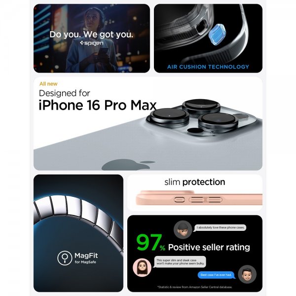 Spigen iPhone 16 Pro Max Skal Thin Fit MagFit Rose Titanium