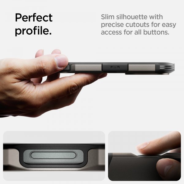 Spigen iPhone 16 Pro Max Skal Tough Armor MagFit Gunmetal
