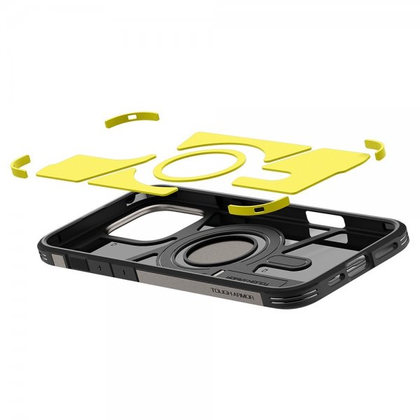 Spigen iPhone 16 Pro Max Skal Tough Armor MagFit Gunmetal