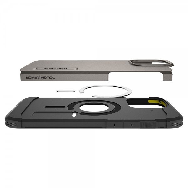Spigen iPhone 16 Pro Max Skal Tough Armor MagFit Gunmetal