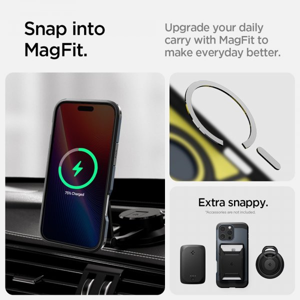 Spigen iPhone 16 Pro Max Skal Tough Armor MagFit Metal Slate