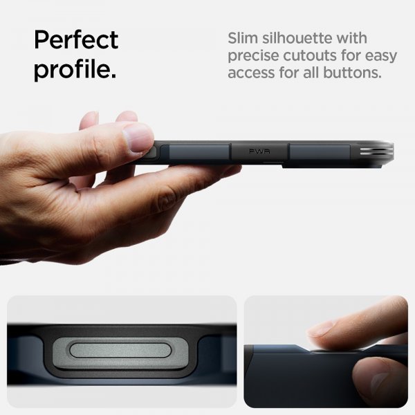Spigen iPhone 16 Pro Max Skal Tough Armor MagFit Metal Slate