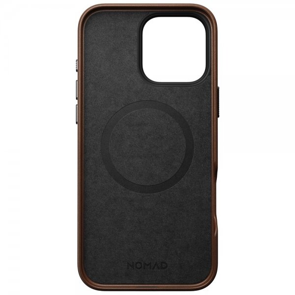 Nomad iPhone 16 Pro Max Skal Traditional Leather Case Brun