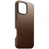 Nomad iPhone 16 Pro Max Skal Traditional Leather Case Brun